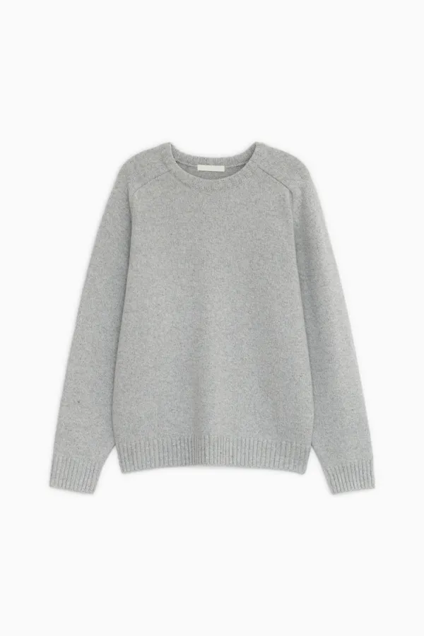 [10/6 SOON] MULTICOLOR WOOL RAGLAN OVERSIZED KNIT, MELANGE