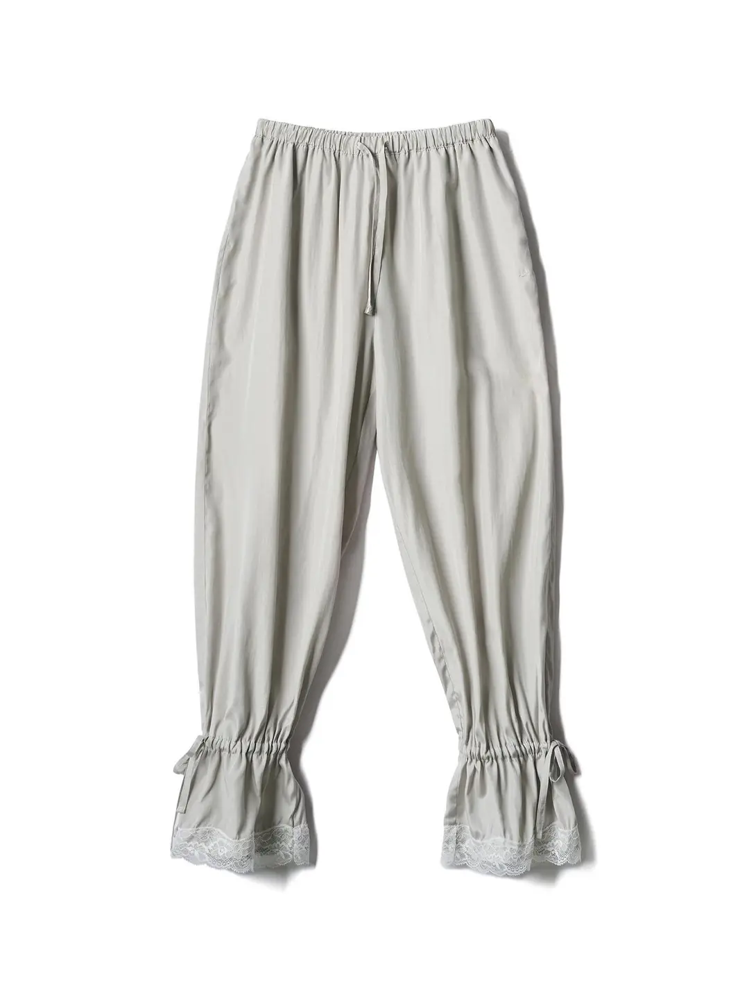 포에브 Lace Drawstring Two-way Pants - Mint Grey 상품 이미지 1