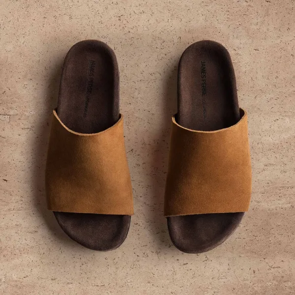Women's Two Tone Suede Slide - Hazel/Ebony