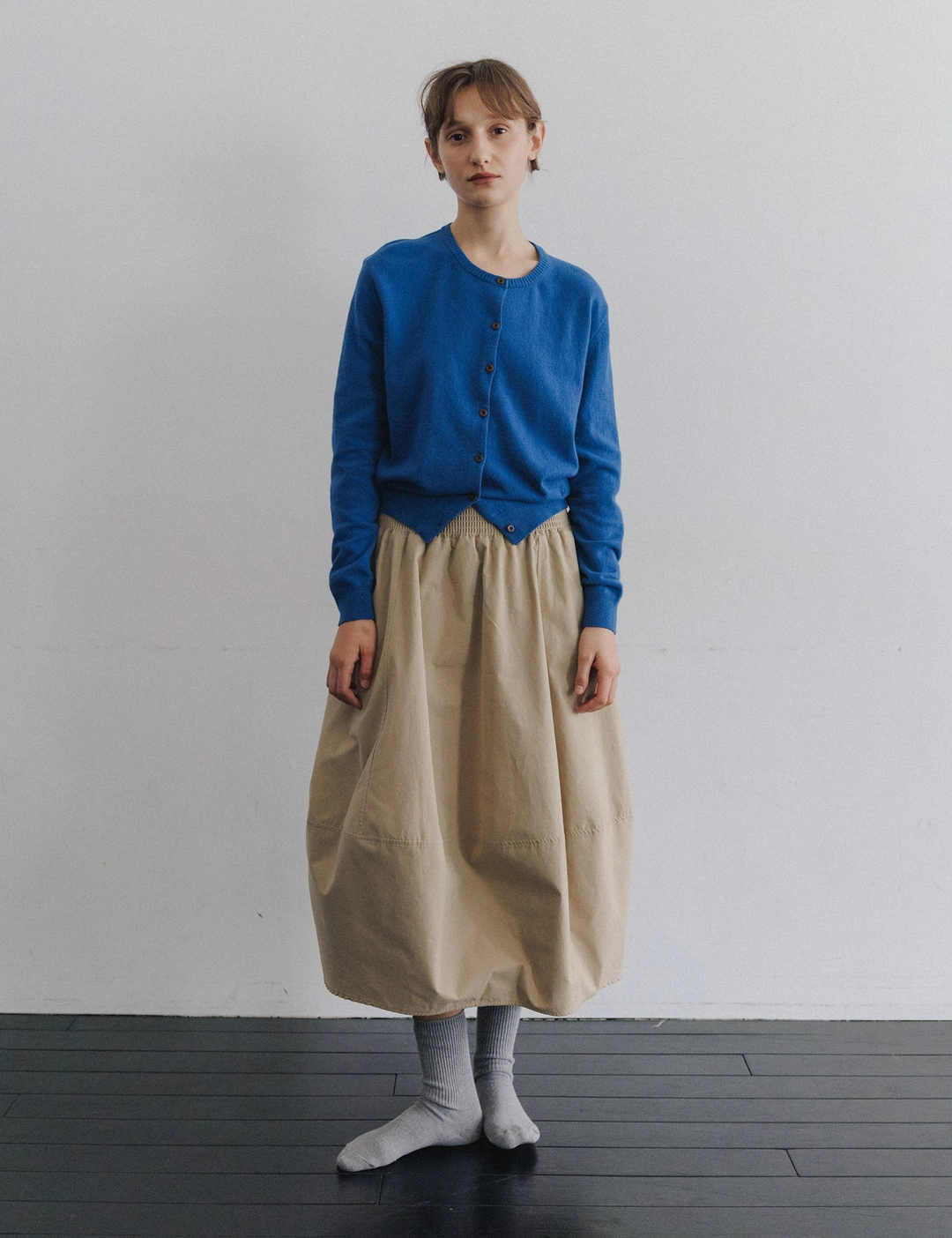 시엔느 Simone Cotton Skirt (Beige) 상품 이미지 1