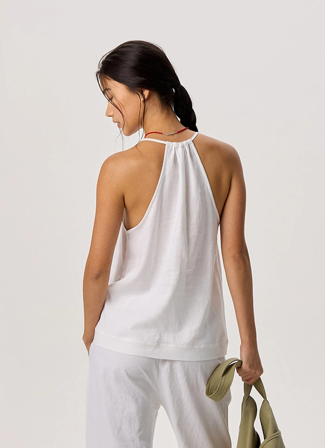 부디무드라 Linen shirring sleeveless_White 상품 이미지 2