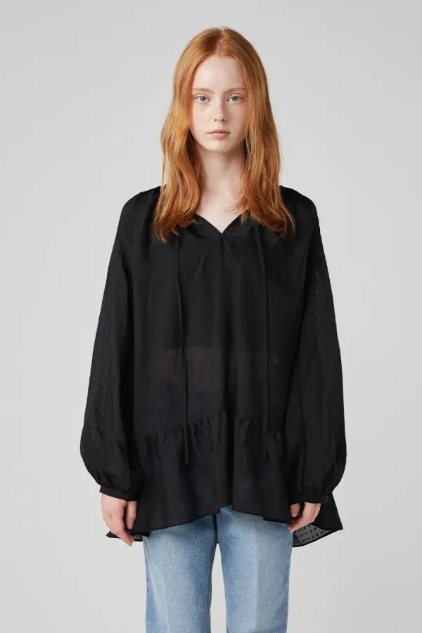 Isac Ruffle Top_Black
