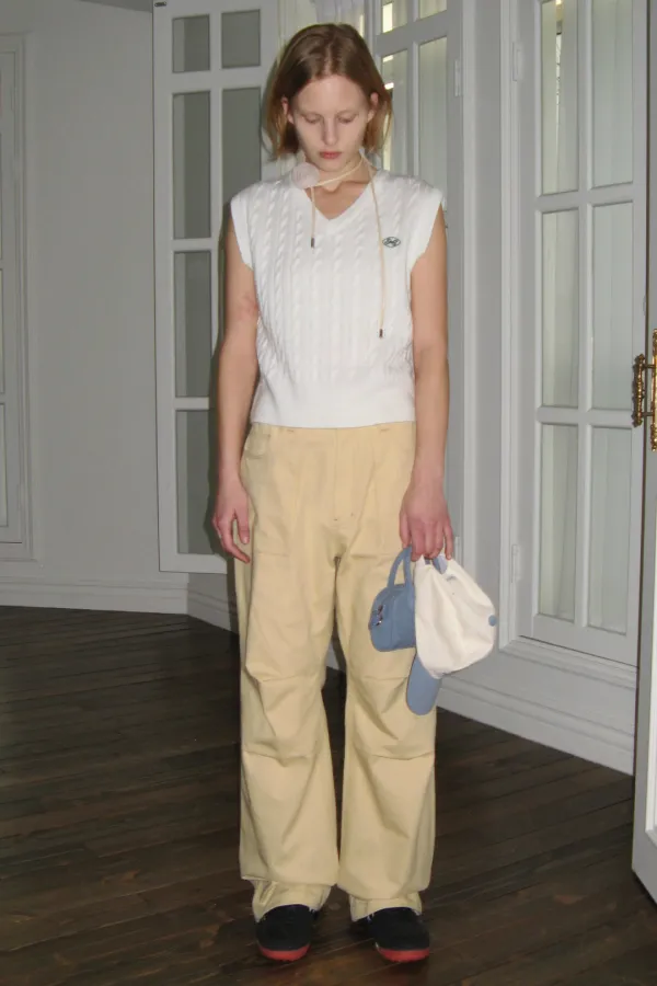 Out-Pocket Carpenter Pants (Cream Yellow)