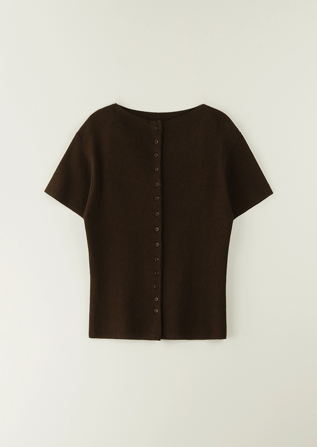 하베크 (4TH  RE-ORDER) 2way button knit cardigan / Brown 상품 이미지 2
