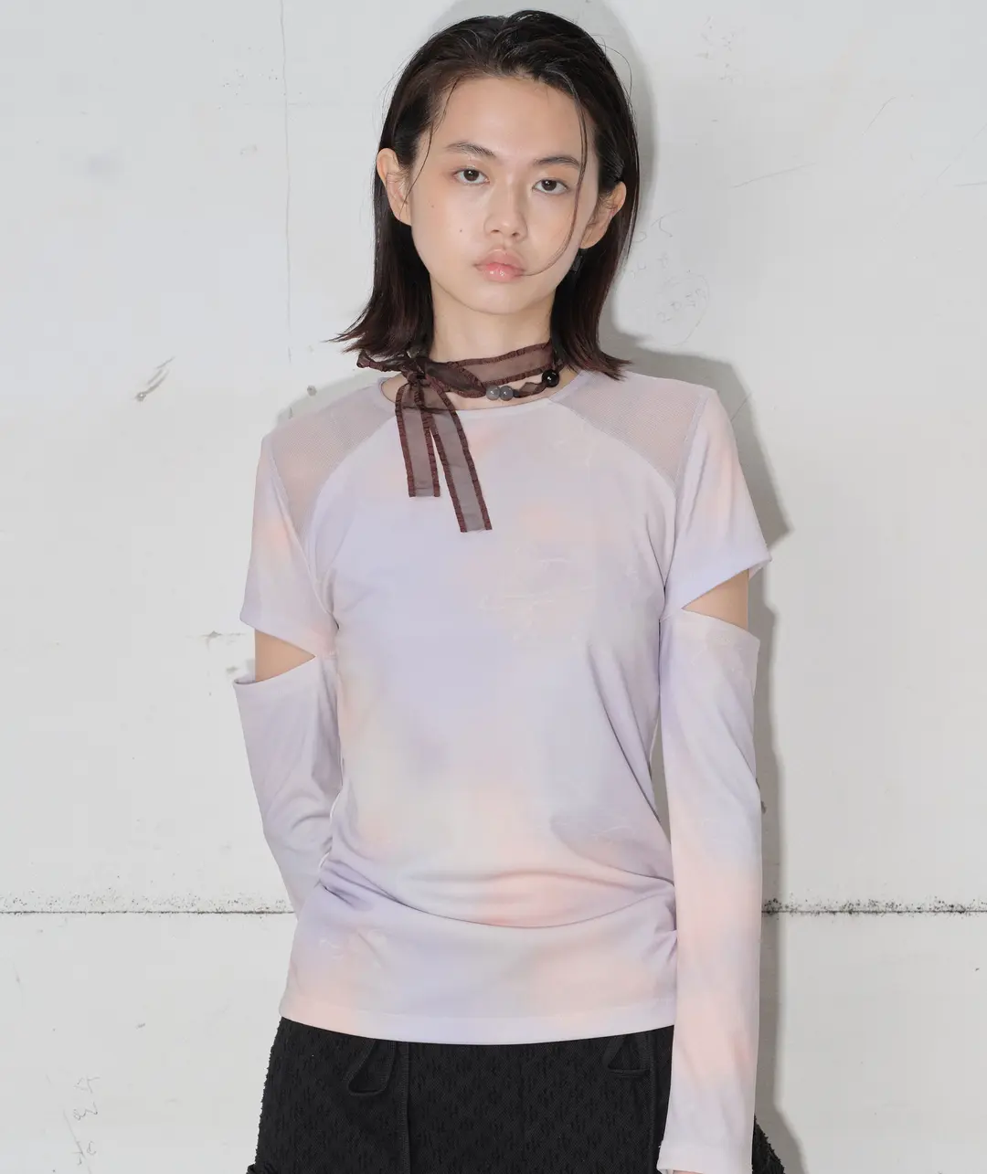 타입서비스 Marbling Mesh T-Shirt [Purple] 상품 이미지 2