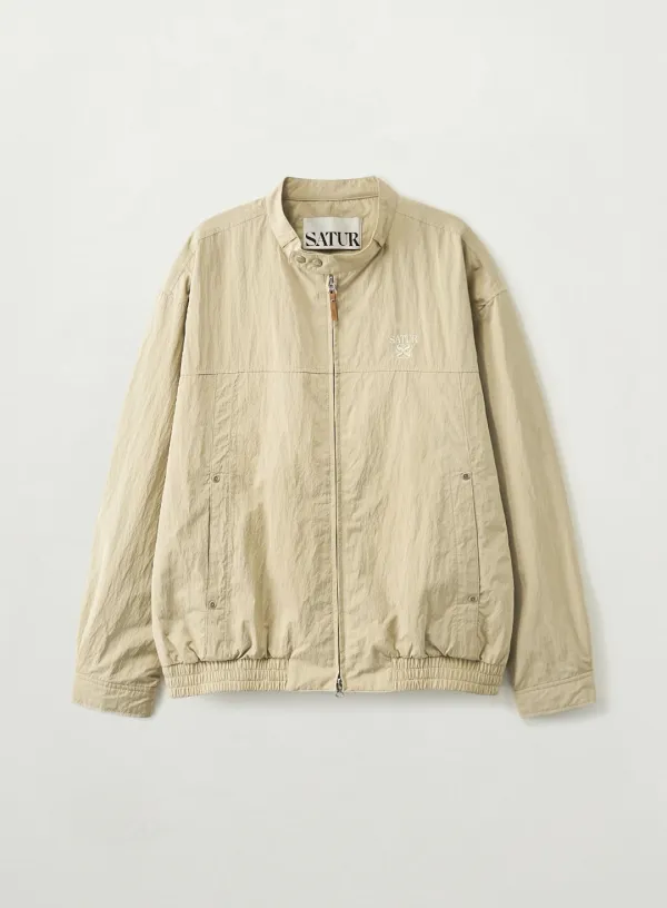 Biker Blouson Jacket - Beige