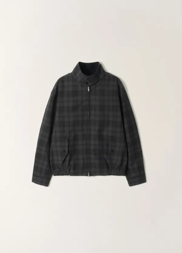 Check harrington blouson (Navy)