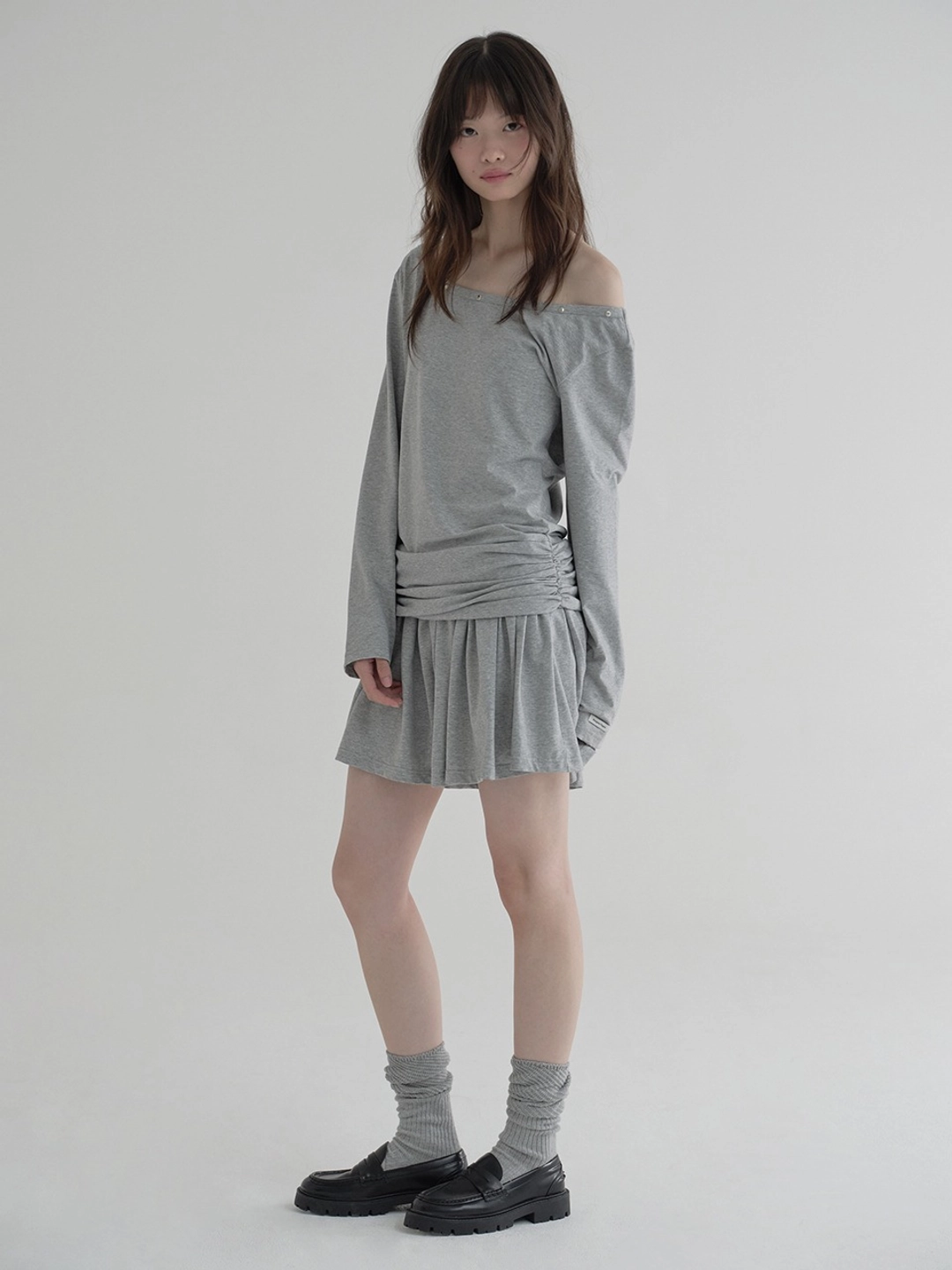 마가린핑거스 RIVET JERSEY ONE-PIECE (GREY) 상품 이미지 2