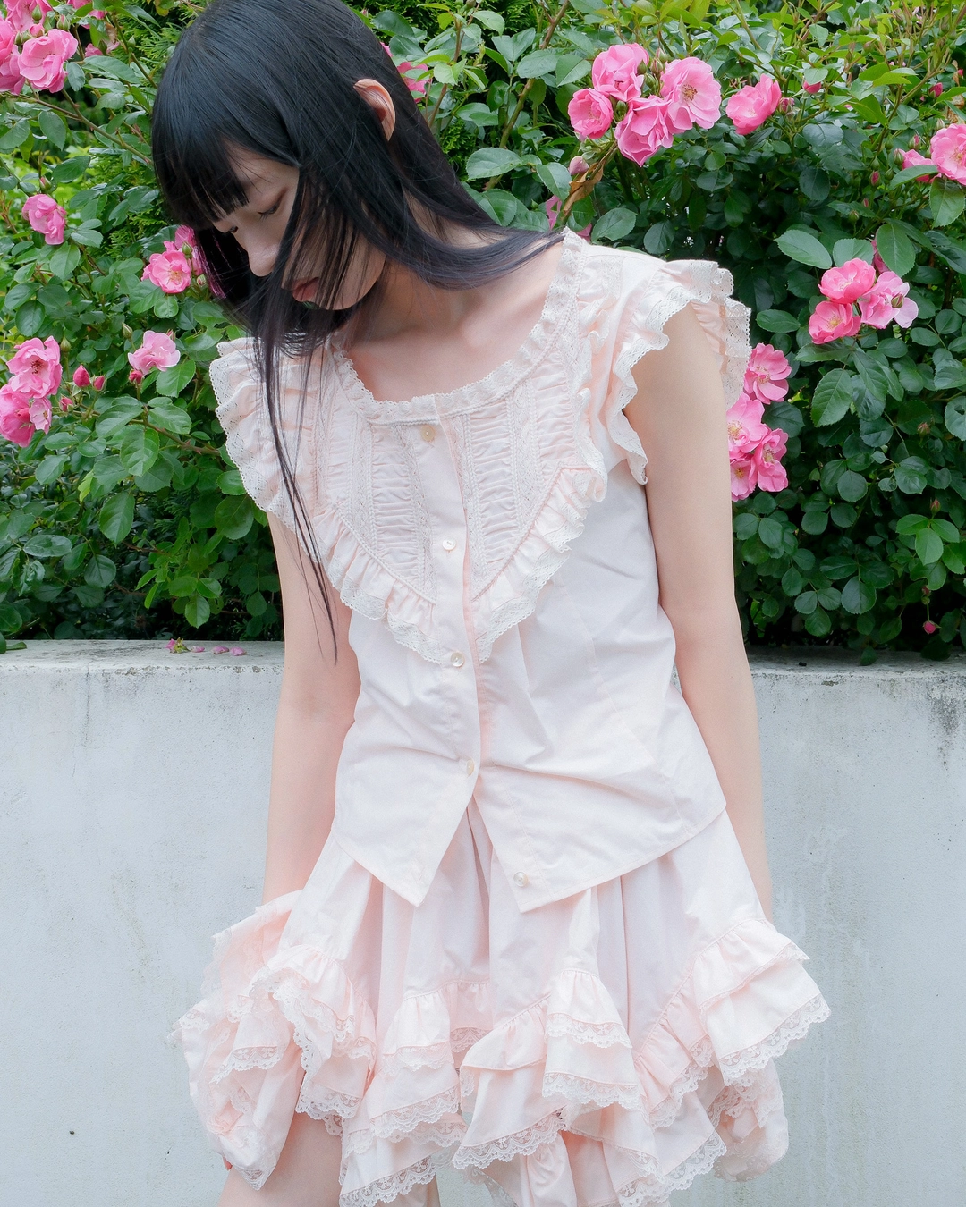 플레따 [Exclusive] flétta Vintage Ribbon Blouse_Light Pink 상품 이미지 1