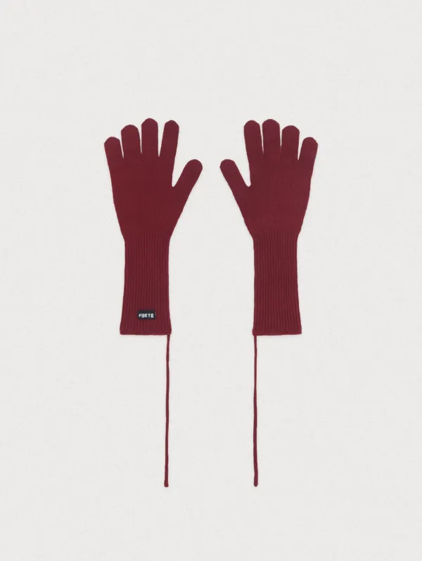 After touch gloves - deep wine