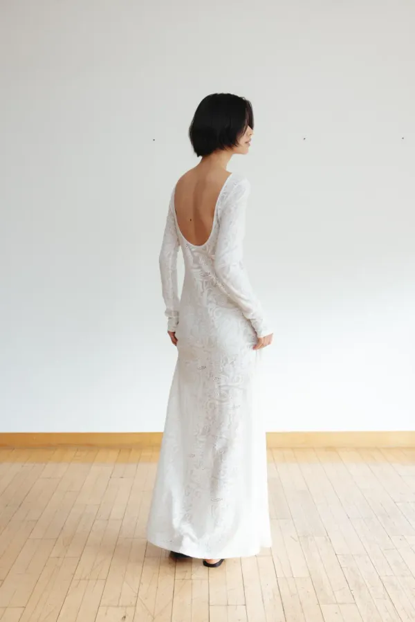 Lace dress (white / black)
