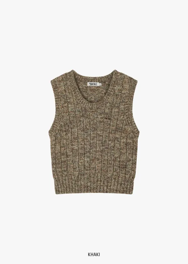MUTI KNIT VEST [2COLOR]