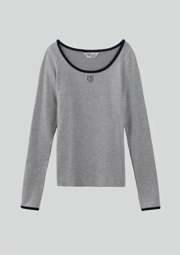 Mused Signature Logo T-shirt(L/SLV) - Grey