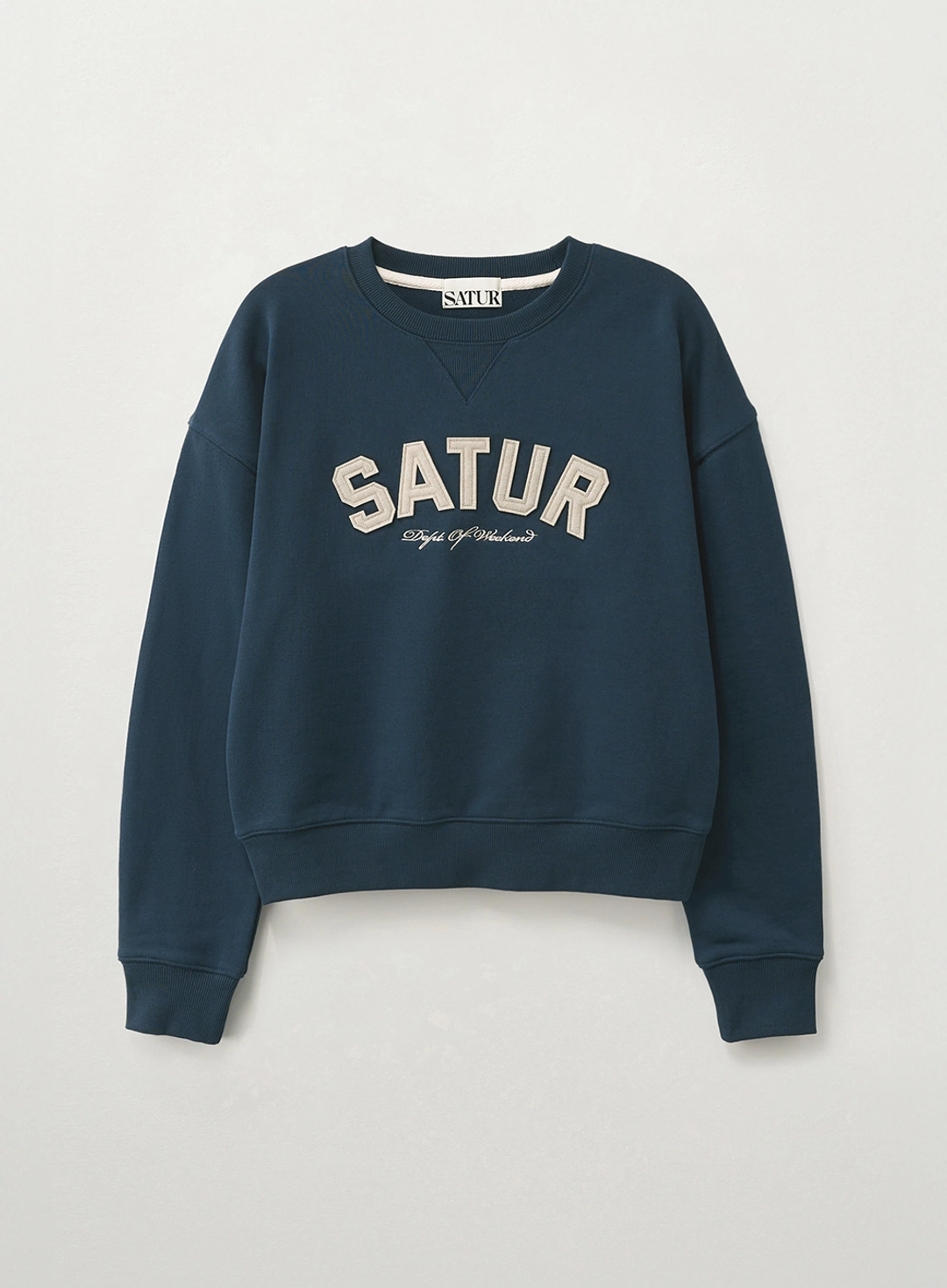 세터 [이민정 Pick] (W) Lugo Basic Crop Sweatshirt - Navy 상품 이미지 1