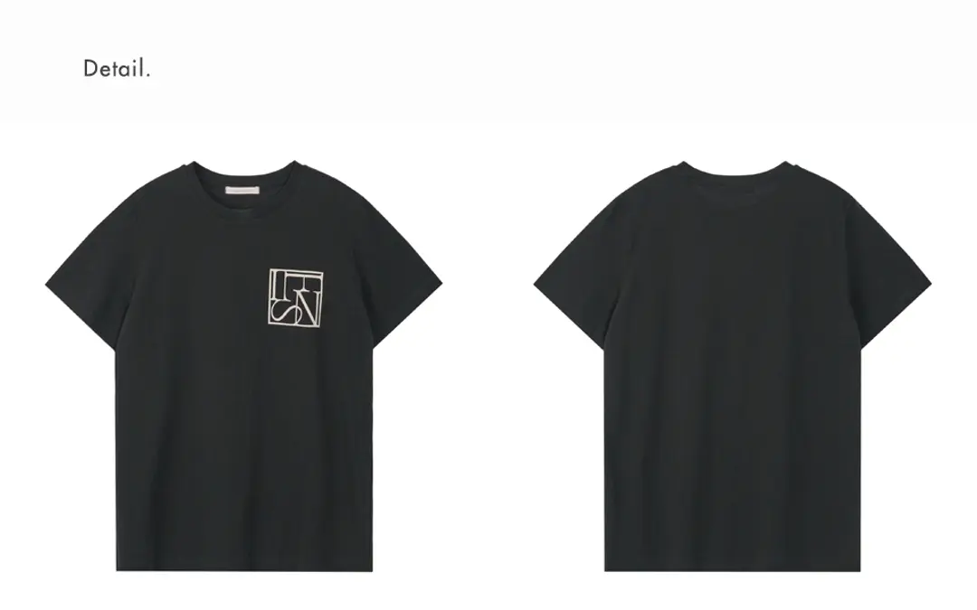 메종드이네스 INES LOGO T-SHIRT_BLACK 상품 이미지 3