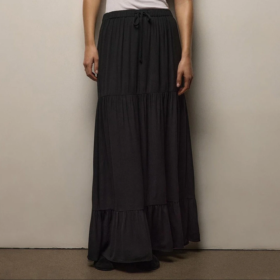 제임스펄스 Soft Matte Long Skirt - Black 상품 이미지 1