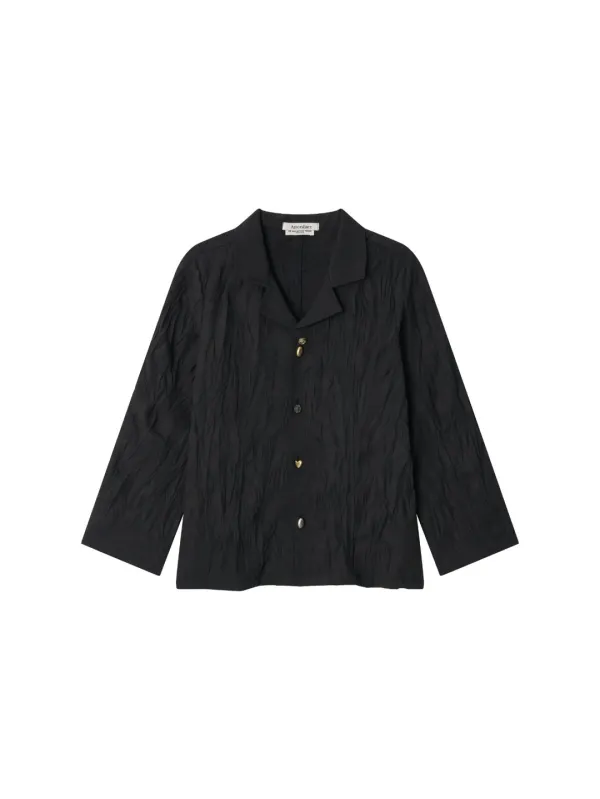 Wrinkle Collar Shirt - Black