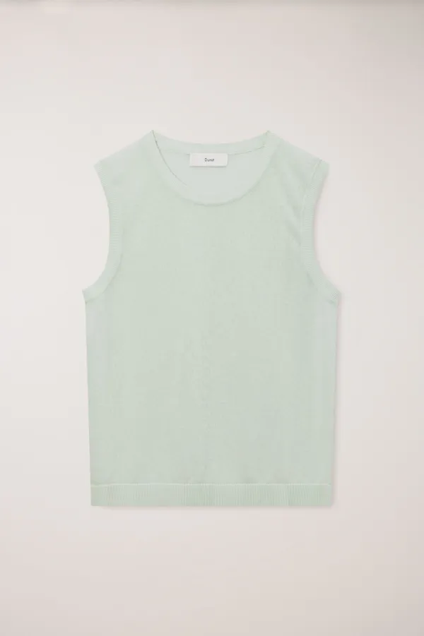 UNISEX SHEER LAYERING KNIT VEST MINT_UDSW6B131T1