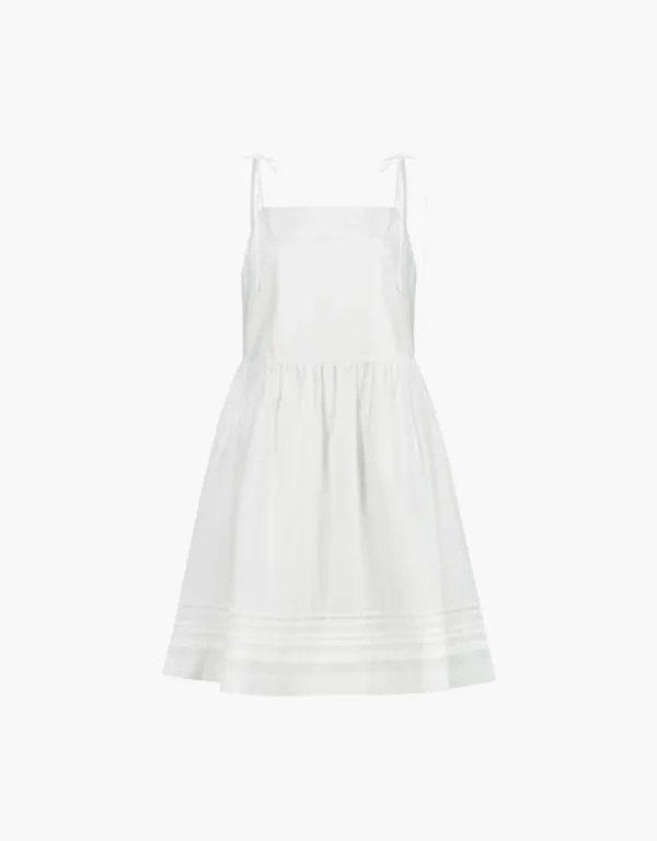 cotton layered one-piece - ivory