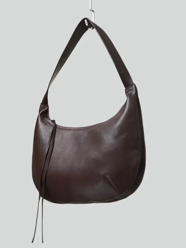 LEATHER HOBO BAG (VINTAGE BROWN)