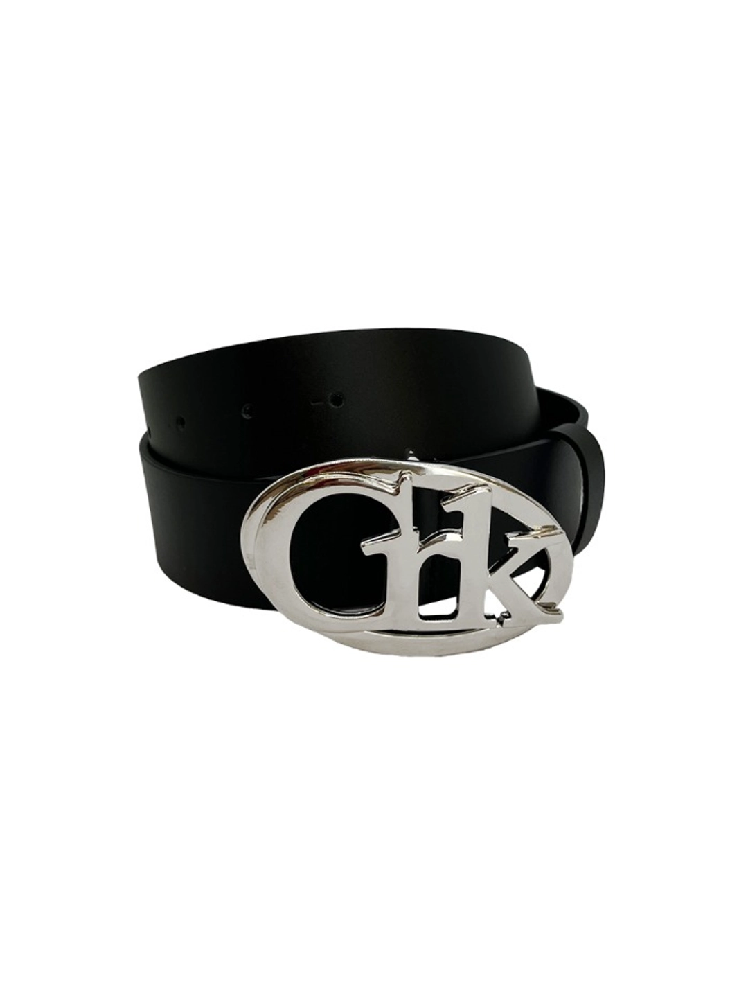 크랭크 [Last one] LOGO BUCKLE LEATHER BELT_BK 상품 이미지 2