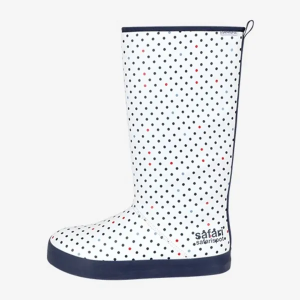 Basic Safari Dots Rain Boot (White)
