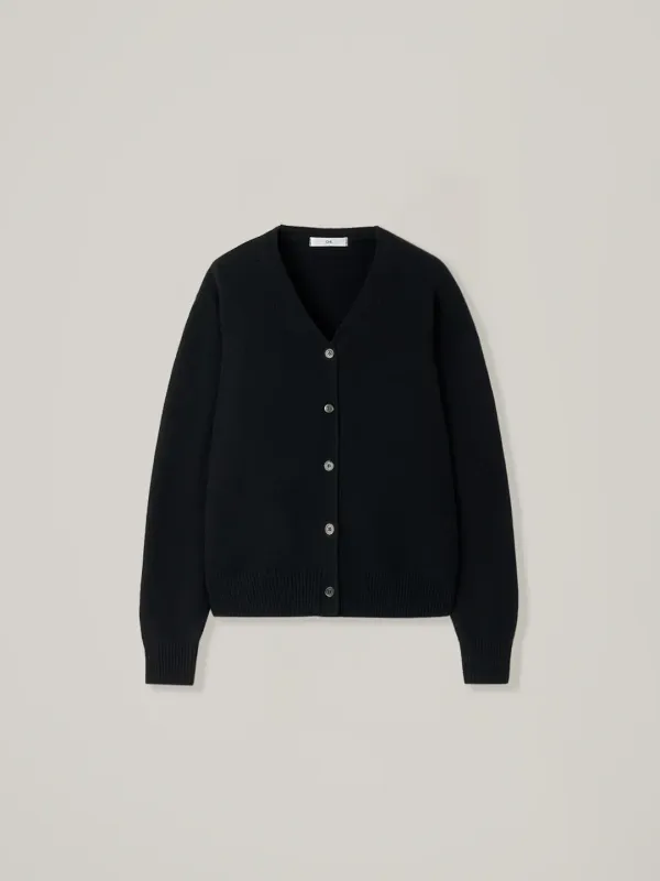 Edith cashmere v-neck cardigan - Black