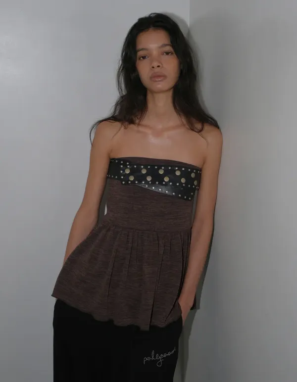 BOTH SKIRT AND TOP, BROWN