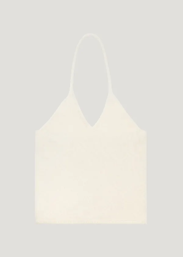 [5th] Raccoon Halter Knit Top_Cream