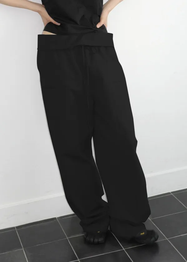 [ 바로배송 ] FOLD PANTS [BLACK]