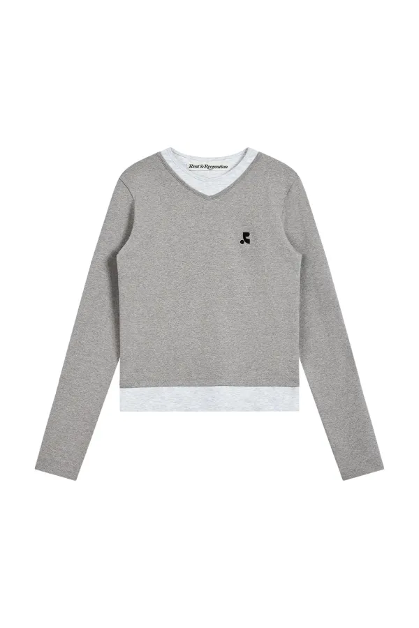 LAYERED LONG SLEEVE - GREY