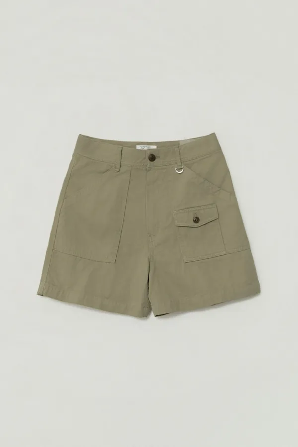 POEN POCKET WASHED HALF PANTS_KHAKI