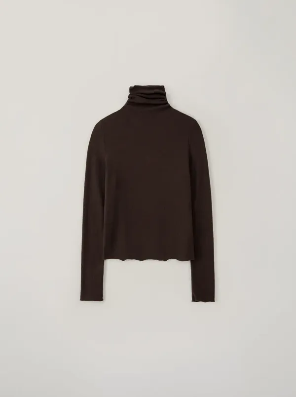 LETTUCE ROLL NECK_BROWN