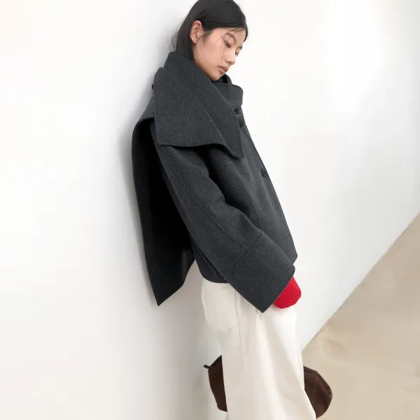 (CT-1494)MUFFLER HANDMADE SHORT COAT S