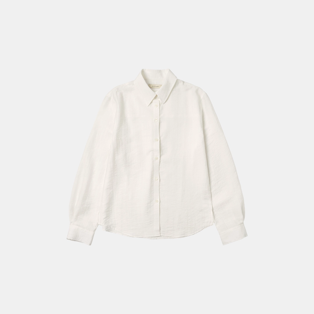 시야쥬 SITP5208 시스루 내추럴 ST 셔츠_White 상품 이미지 3