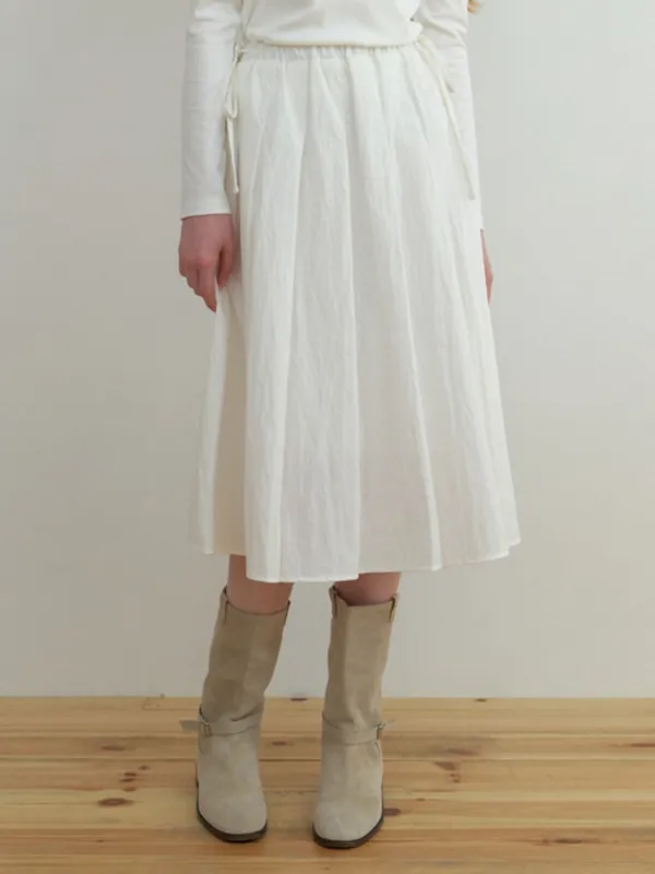 Off pleats skirt (ivory)