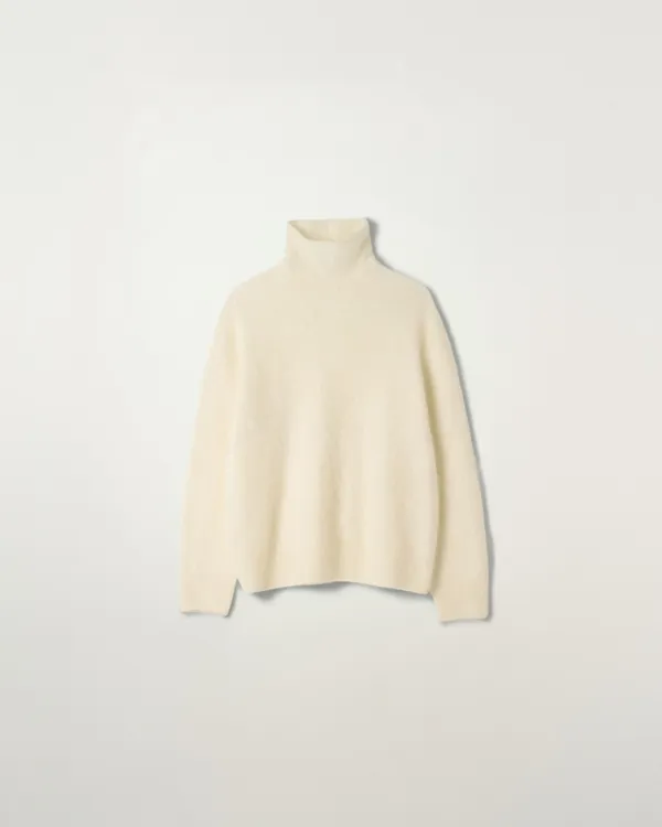 [9/17 순차배송] Hairy High Neck Knit [IVORY]