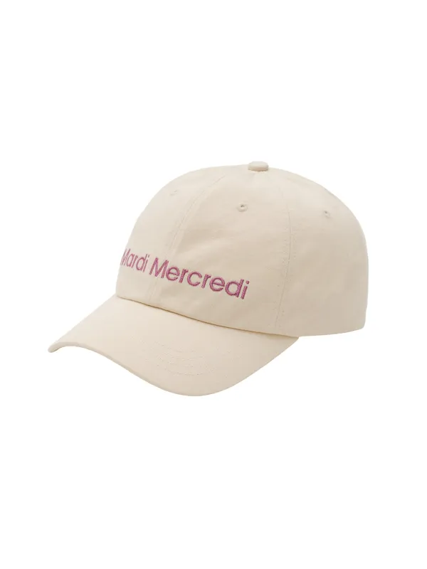 CAP MARDI MERCREDI LOGO_CREAM LILAC