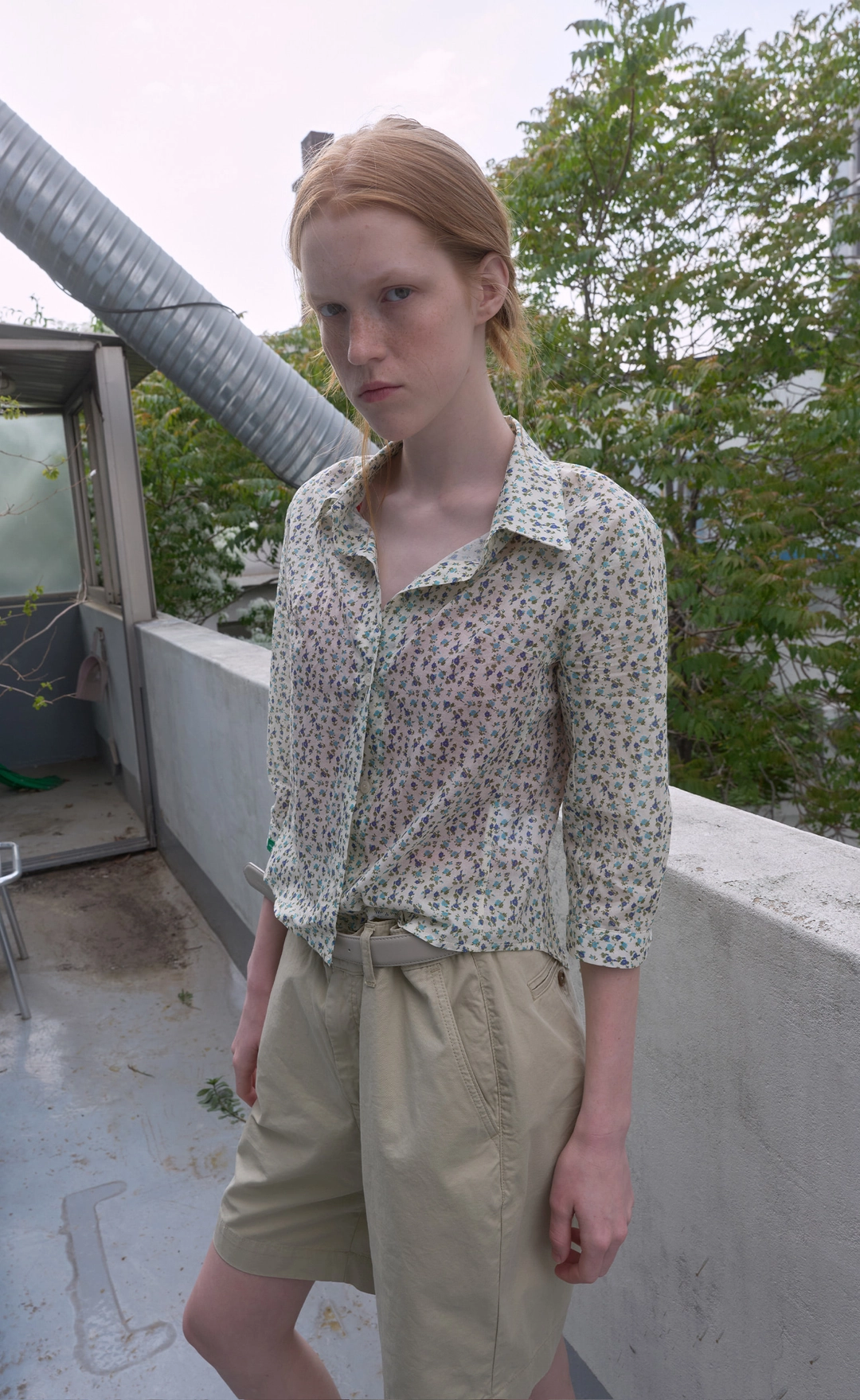 노컨텐츠 357. Petal Shirt _ Ivory 상품 이미지 1