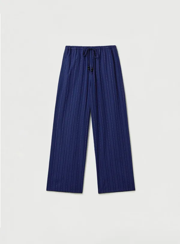 ETHNIC COTTON PANTS - BLUE