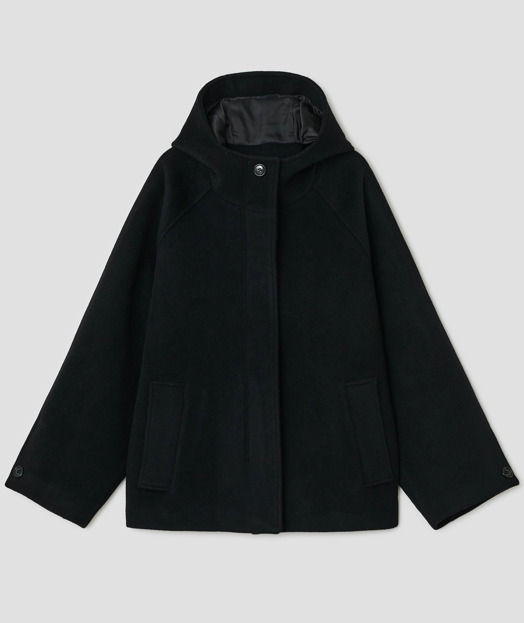 타입서비스 Hooded Half Coat [Black] 상품 이미지 1