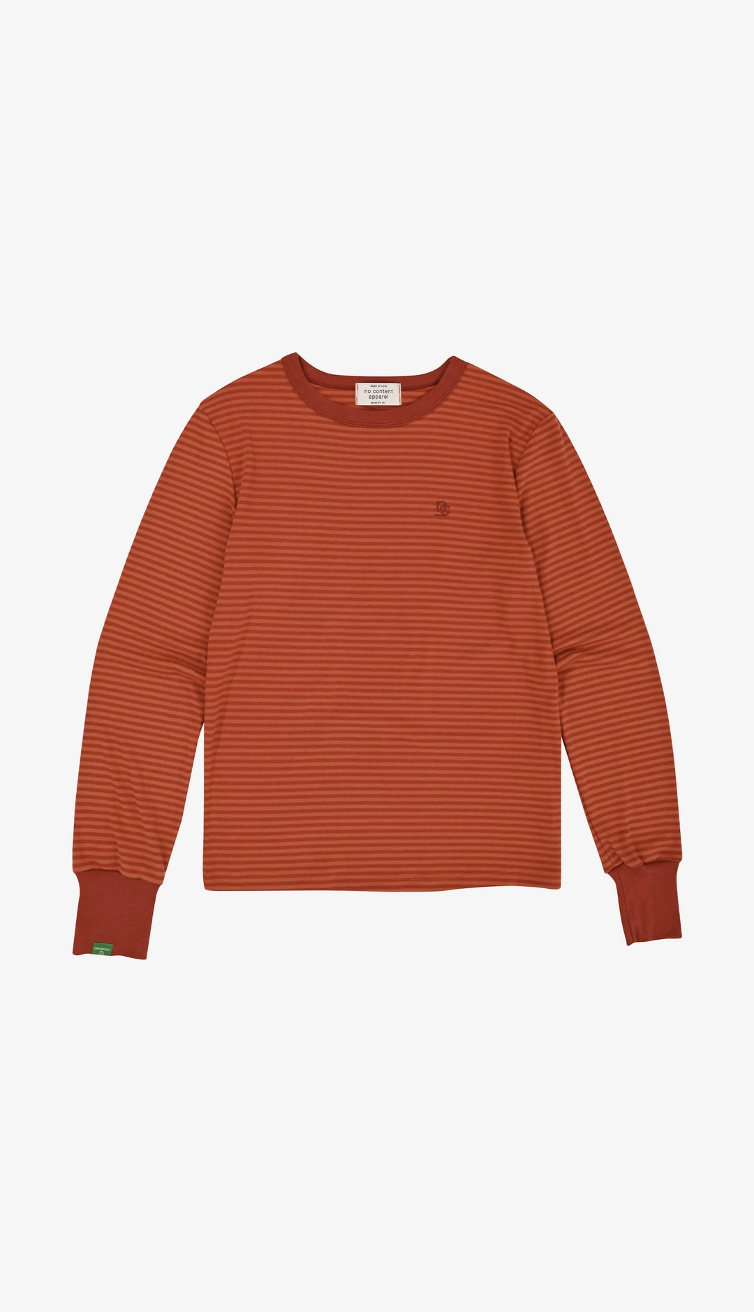 노컨텐츠 226. Fine Stripe T _ Deep Orange 상품 이미지 3