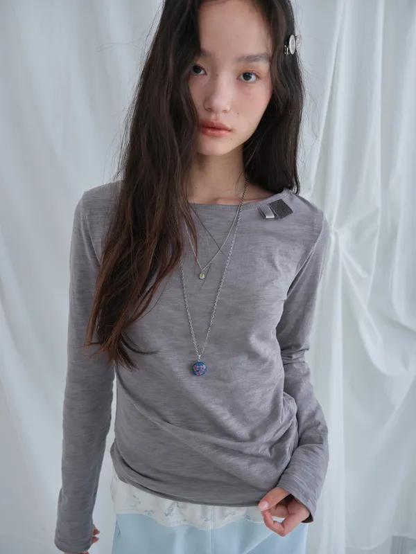 [3차 입고]Yunhi Long Sleeve Tee (2 Colors)