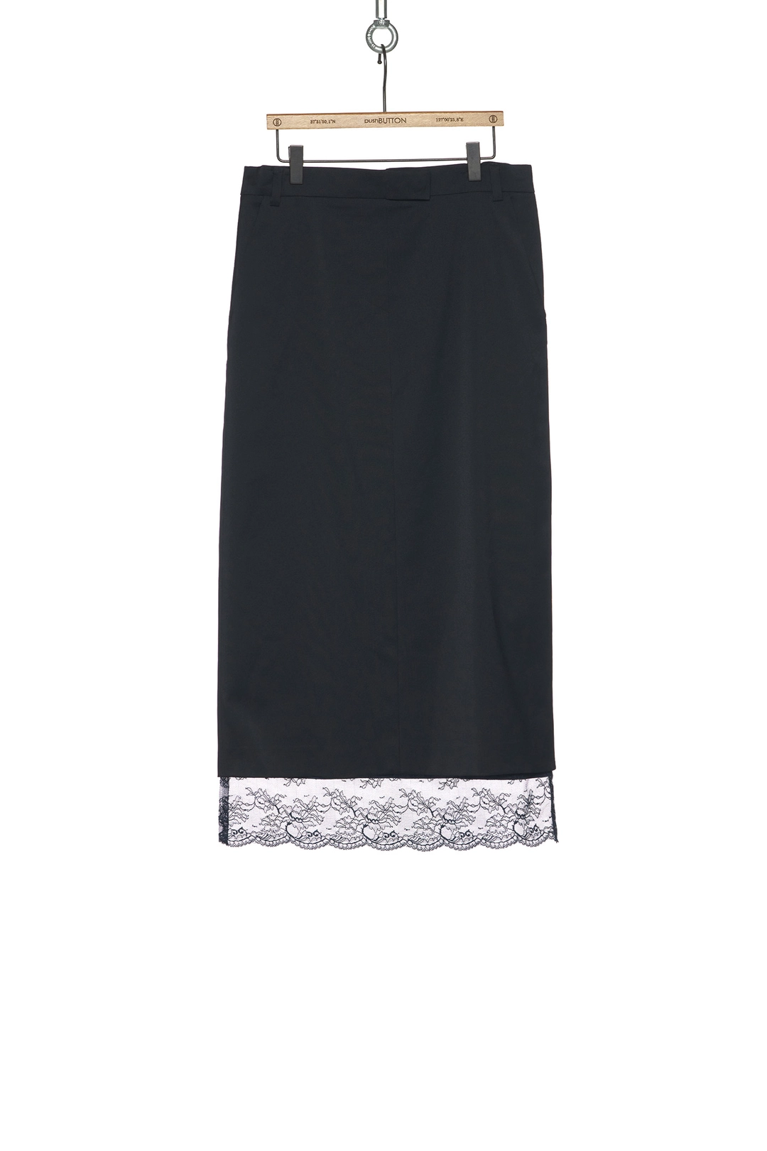 푸쉬버튼 SS25 NAVY LACE TRIM MIDI SKIRT 상품 이미지 1