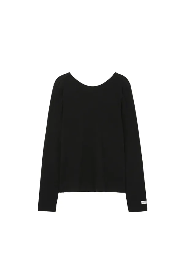 Scoop-back Top, Black