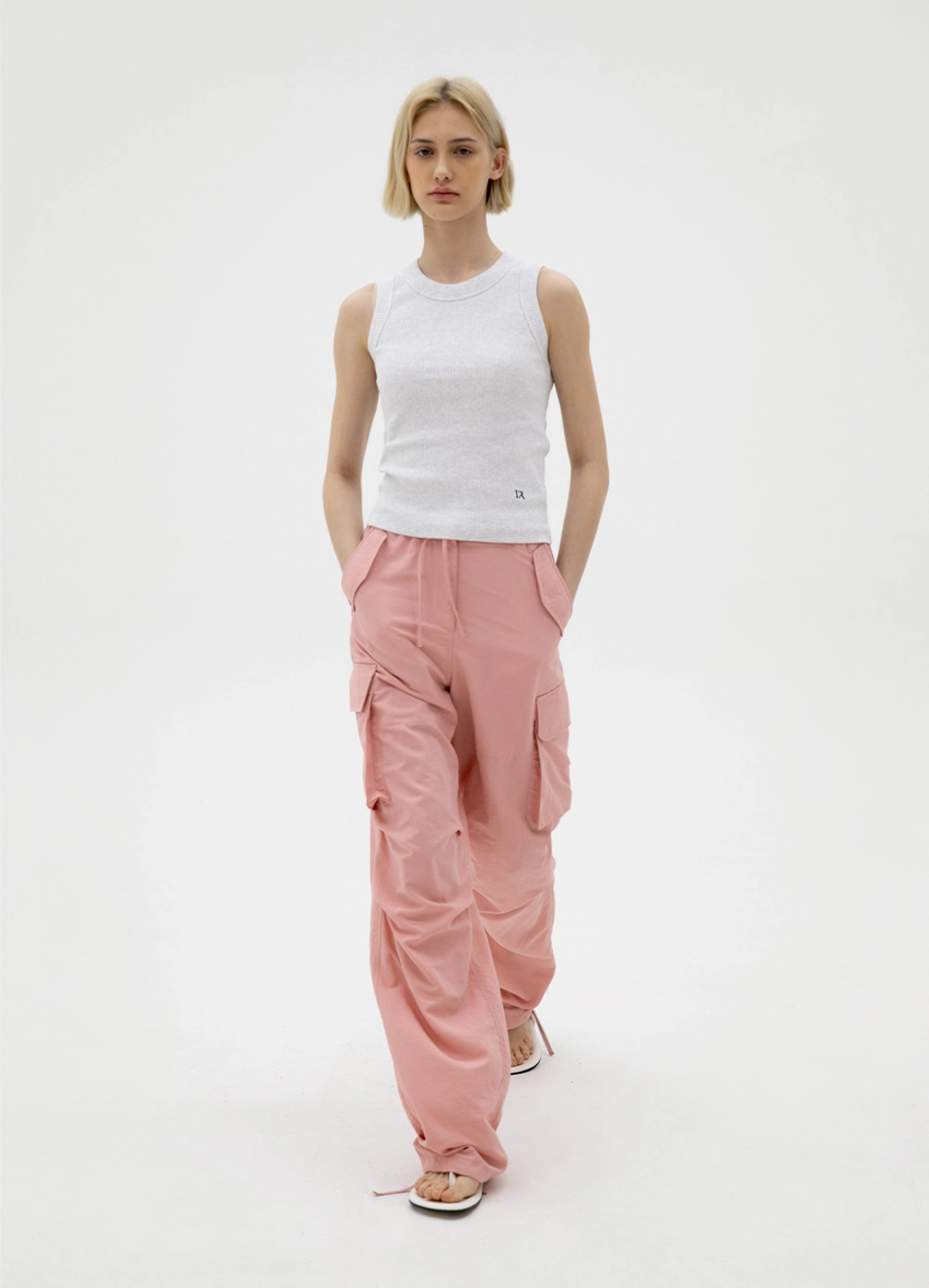 르바 Comfort String Cargo Pants - Dusty Pink 상품 이미지 1