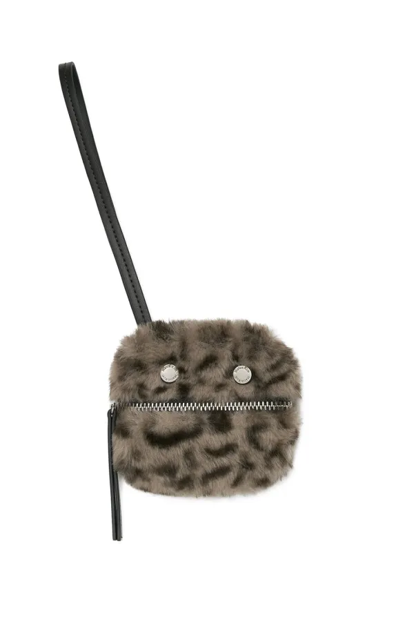 LEOPARD MINI POUCH IN GREY
