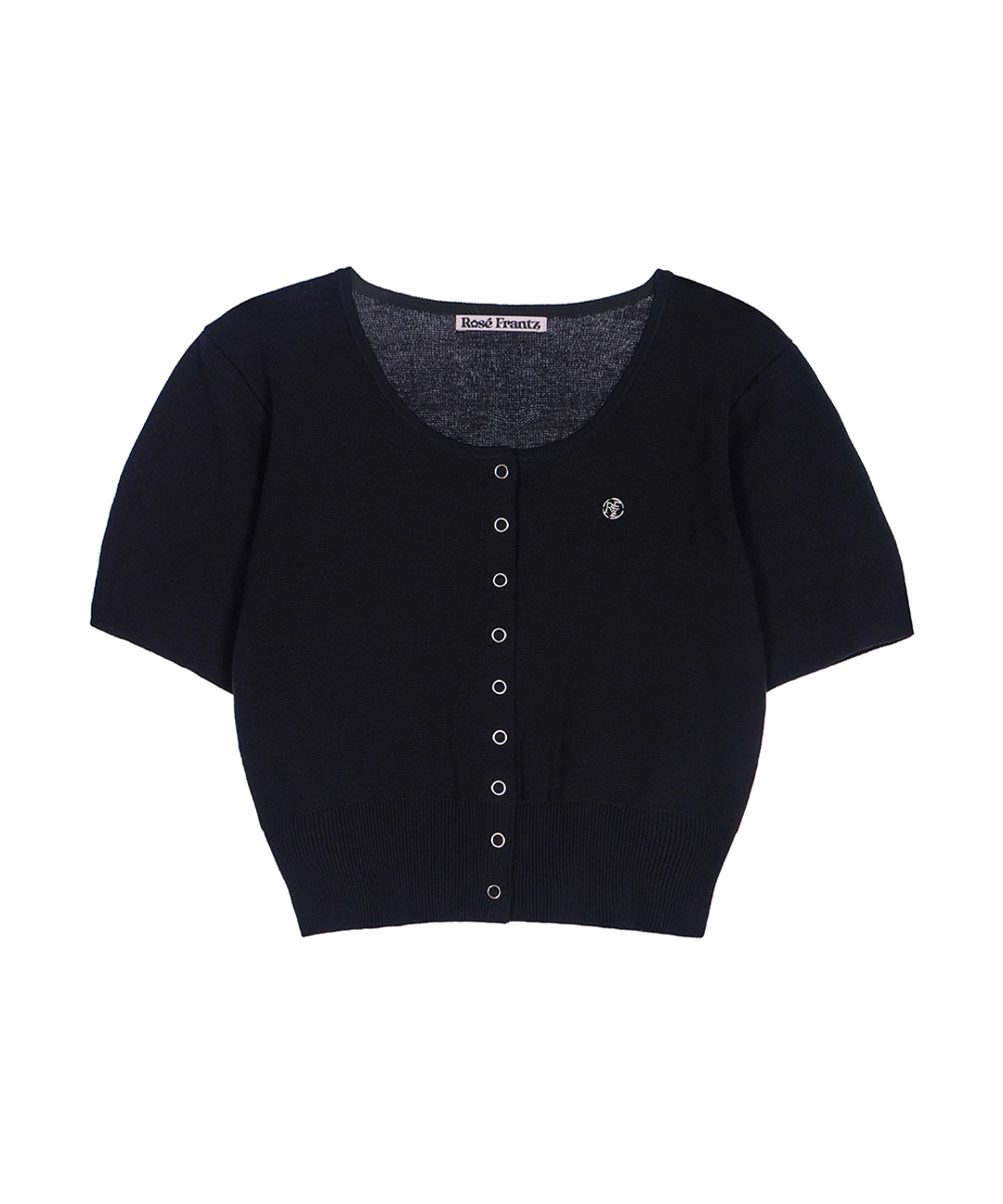 로제프란츠 Eyelet Half Sleeve Cardigan [Black] 상품 이미지 1