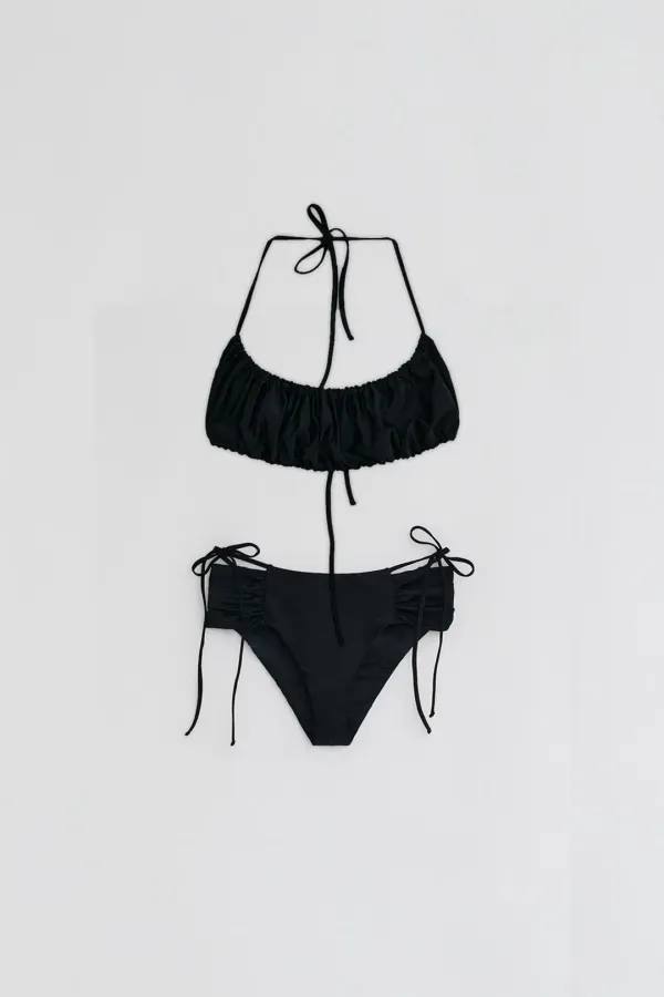 RIBBON SHIRRING BIKINI
