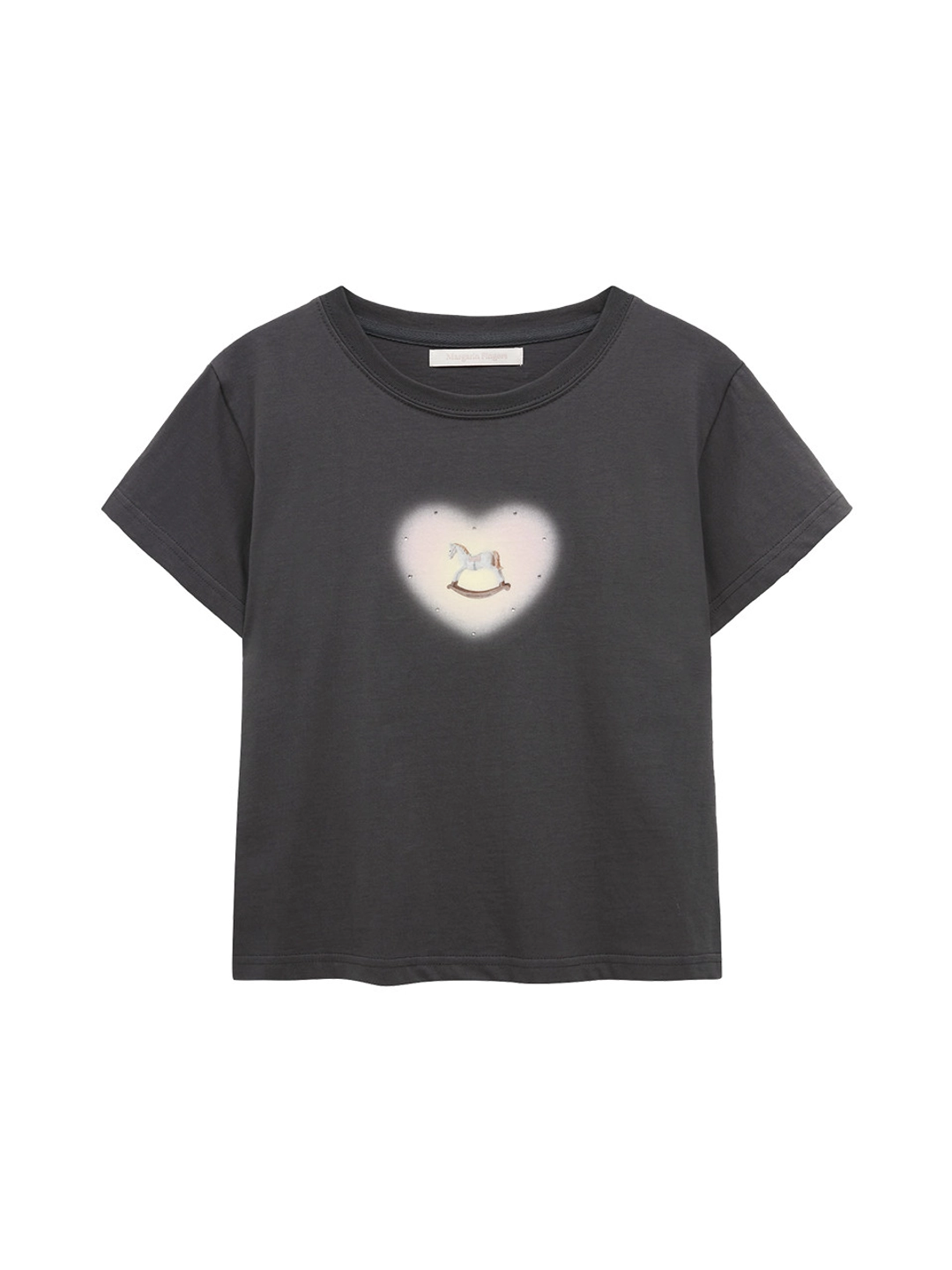 마가린핑거스 PONY HOTFIX T-SHIRT (CHARCOAL) 상품 이미지 1
